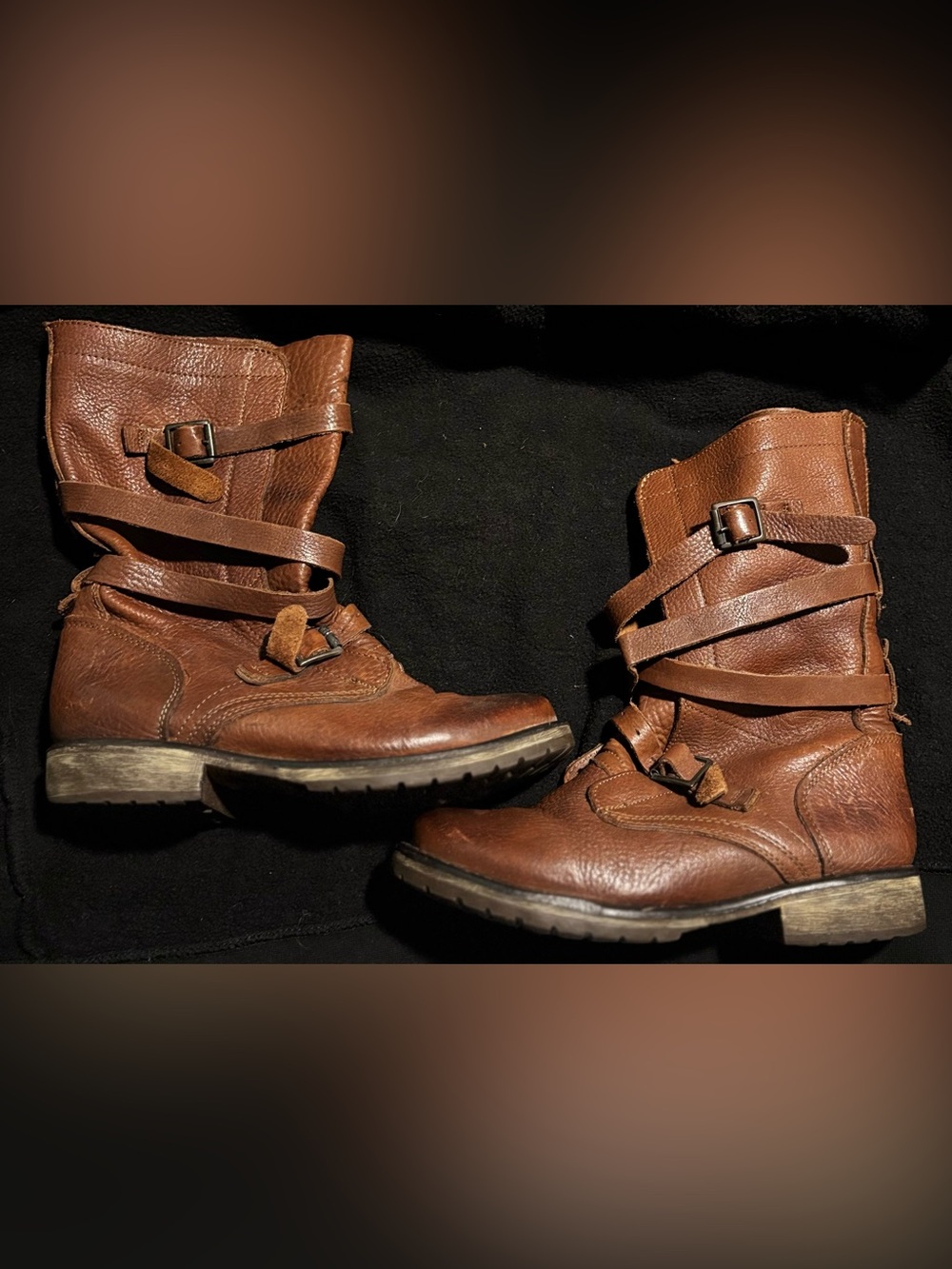 Steve Madden Chestnut Suede Combat Boots